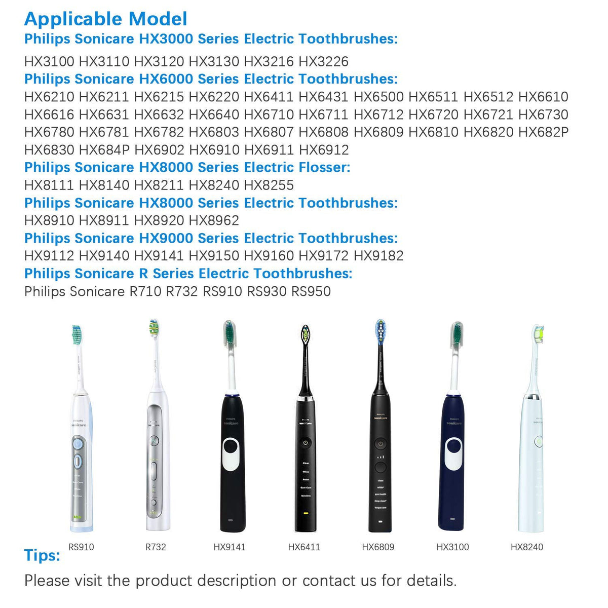 Verilux Electric Toothbrush Charger Base for Philips Sonicare HX3000 HX6000 HX8000 HX9000 Series