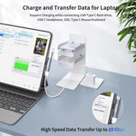 ZORBES® USB C Splitter, Dual USB C Headphone/Data and Charger Adapter, 3 in 1 USB C Audio Dongle USB C Data Adapter with PD 60W Charging for iPhone 16/16Pro/15/15Pro, Galaxy S24/S23/S22, Pixel 8/7