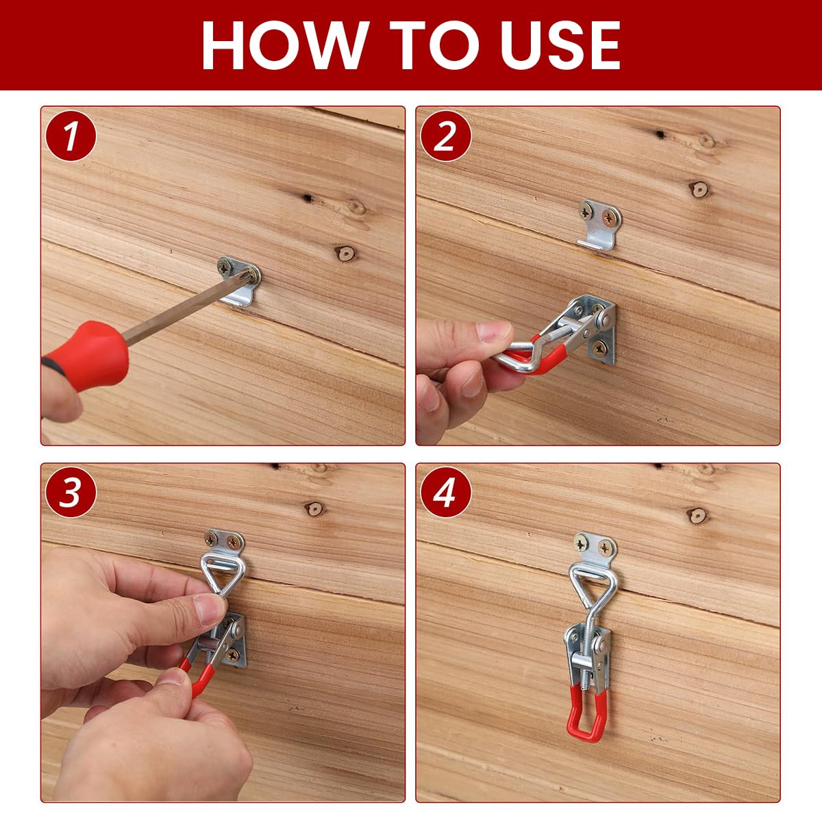 Serplex 6-Piece Adjustable Toggle Latches
