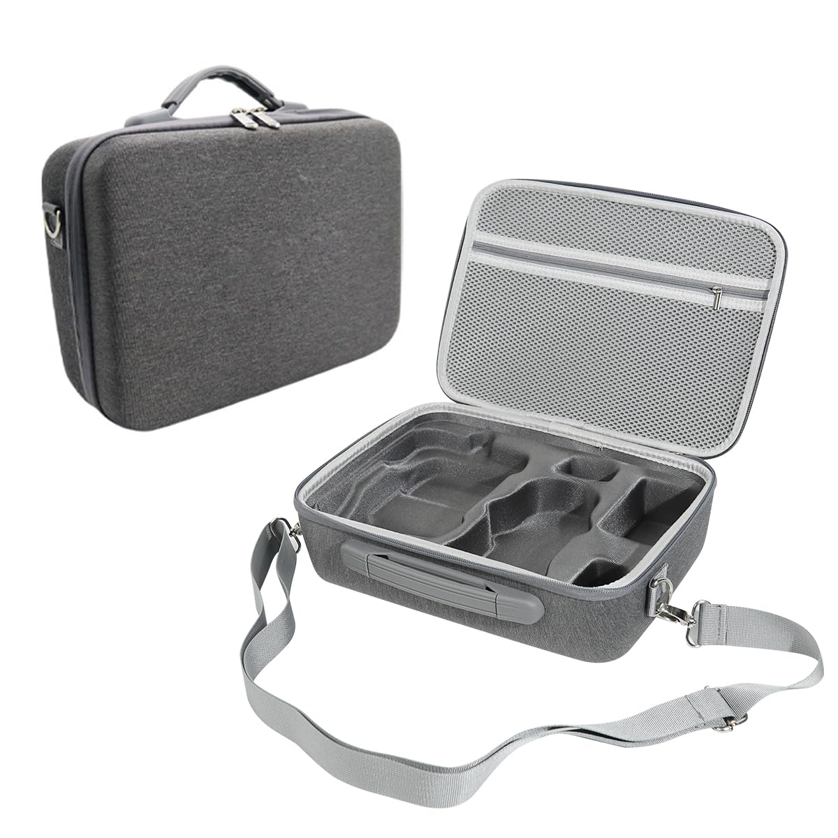 ZORBES® Carrying Case for DJI Mini 3 Pro, Portable Compact Storage Bag Hard Case Set with Strap Storage Travel Case Compatible with DJI Mini 3 Pro Drone Controller (Only Case, Not Include DJI Product)