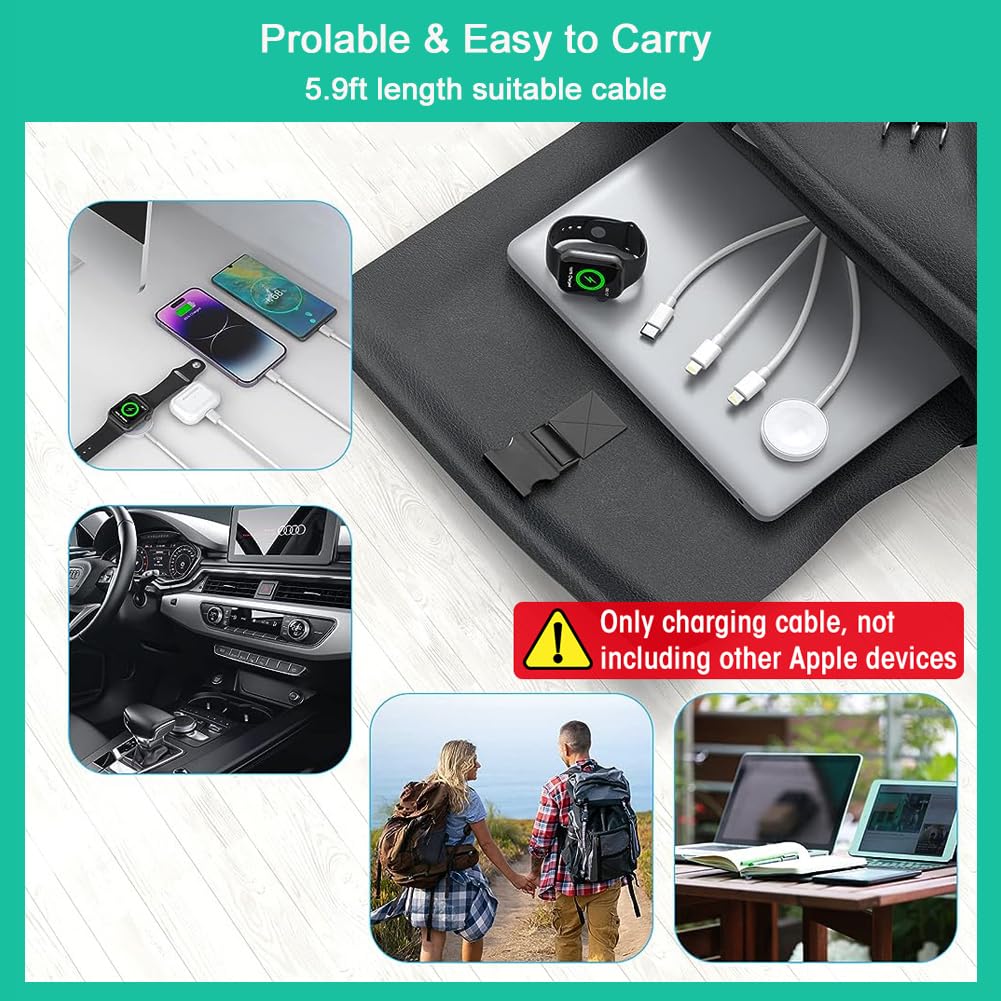 ZORBES® 4-in-2 Watch Charger for iPhone 14/13/12/11/Pro/Max/XR/XS