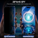 ZORBES® 2 Pack for iPhone 15 Pro Max Privacy Screen Protector, [Automatic Dust Removal] 6.7 inch 9H Full Coverage