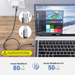 Verilux Type C to Type C Cable with 60W PD Fast Charging and 9.8 ft Nylon Braided Design