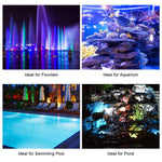 Verilux Garden Pond Lights for Pool and Aquarium with 36 LEDs 180° Adjustable Stand | IP68 Waterproof Set