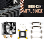Verilux RGB CPU Cooler with 4 Copper Heat Pipes and 92mm PWM Fan | Supports AMD and Intel