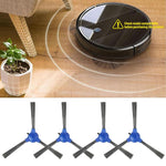 Verilux® 8PCS Replacement Side Brushes for Floor Sweeper EUFY 11S RoboVac 30 MAX 15C Universal Vacuum Cleaner Robot Accessories