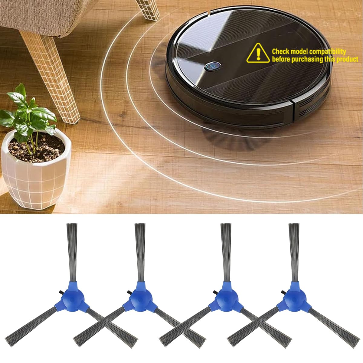 Verilux Replacement Side Brushes for Eufy RoboVac 11S 15C 30 MAX | 8PCS Robot Vacuum Accessories