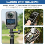 ZORBES® Compatible with DJI Action 6/OSMO Nano, Magnetic Action Camera Mount Adapter Quick Release Magnetic Action Camera Holder for Mounting Accessories, Attachable Tripod, Stable Filming