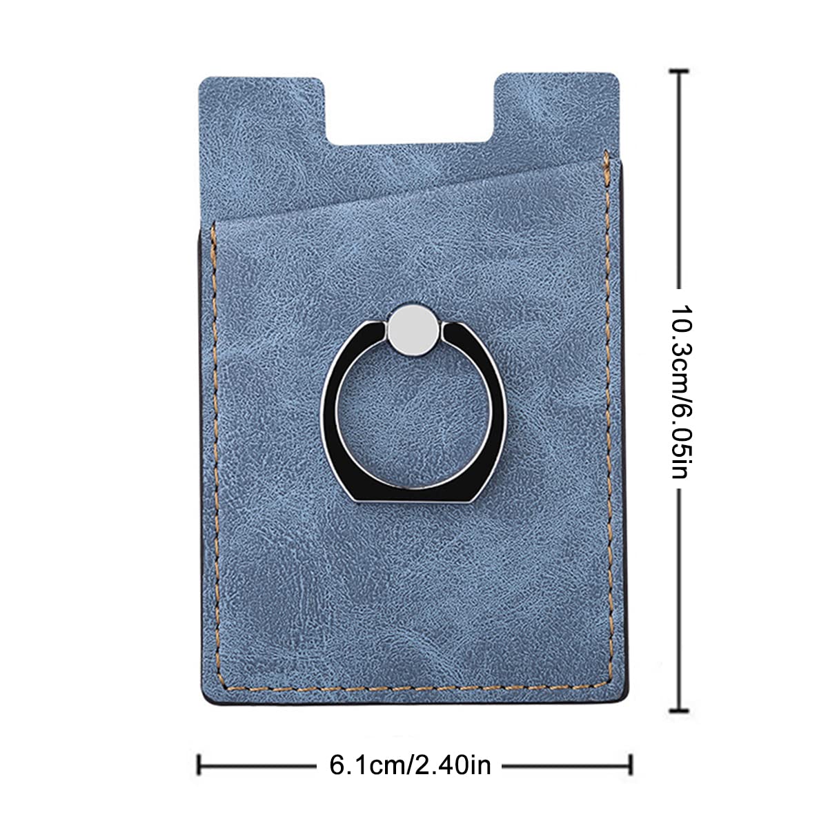 Phone Card Holder with Finger Ring -Blue (multi2)