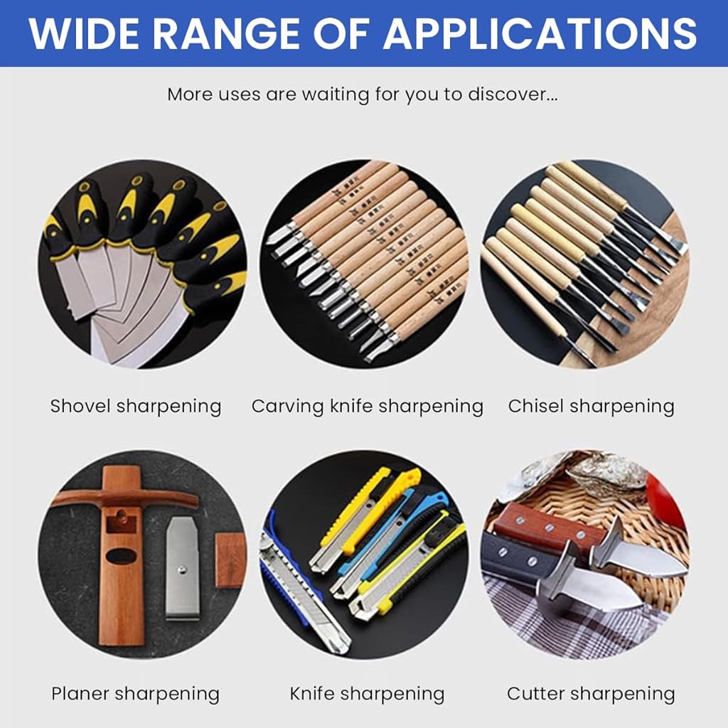 Serplex® Chisel Sharpening Jig for 1/4 to 2 Chisels and 1-3/8 to 3-1/8 Planer Blades Guide Honing Adjustable Angle Precision for Woodworking Carving Tools 2PCS