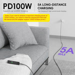 Verilux USB C Extension Cable 9.8 ft with 100W PD Fast Charging and 10Gbps Transfer | 4K Output