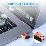 Verilux® Micro SD Card Reader Mini Type C Card Reader TF Card Reader with Keychain USB C to Micro SD SDHC SDXC OTG Memory Card Reader Compatible with Laptops, MacBook
