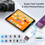 Verilux® SD Card Reader for iPhone iPad, USB C SD Card Reader with Dual Slot for MicroSD/SD