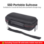 ZORBES® Hard Drive Storage Bag for SanDisk 500GB/ 250GB/ 1TB/ 2TB/ 4TB Portable SSD- SDSSDE61/ SDSSDE60-Black (Black SSD Crucial X8)