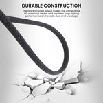 Verilux PWM Fan Hub for Desktop PCs with 1 to 5 Splitter Extension featuring 15.7 in Nylon Sleeve | Compatible with 3 Pin and 4 Pin CPU Cooling Fans