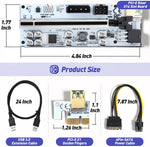 Verilux PCIE Riser for GPU Mining with 8 Solid Capacitors and USB 3.0 Extension Cable | VER010-X