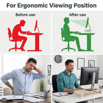 ZORBES Wooden Monitor Stand Riser with 4 USB Ports & Under-Desk Storage