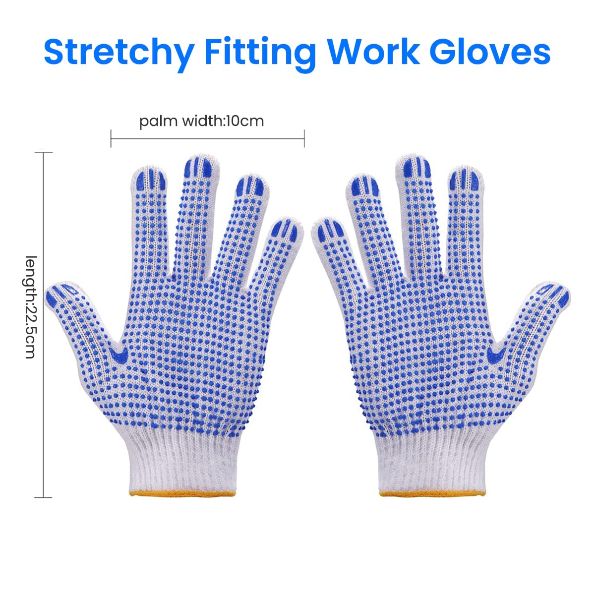 Serplex 12-Pair PVC-Dot Work Gloves