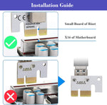 Verilux VER010-X PCIE Riser - PCIE Cable 6 Pin 1X to 16X Powered 8 Capacitors Pcie Riser Adapter Card & USB 3.0 Extension Cable GPU Riser Adapter-Mining Bitcoin, Ethereum ETH Zcash ZEC Monero XMR