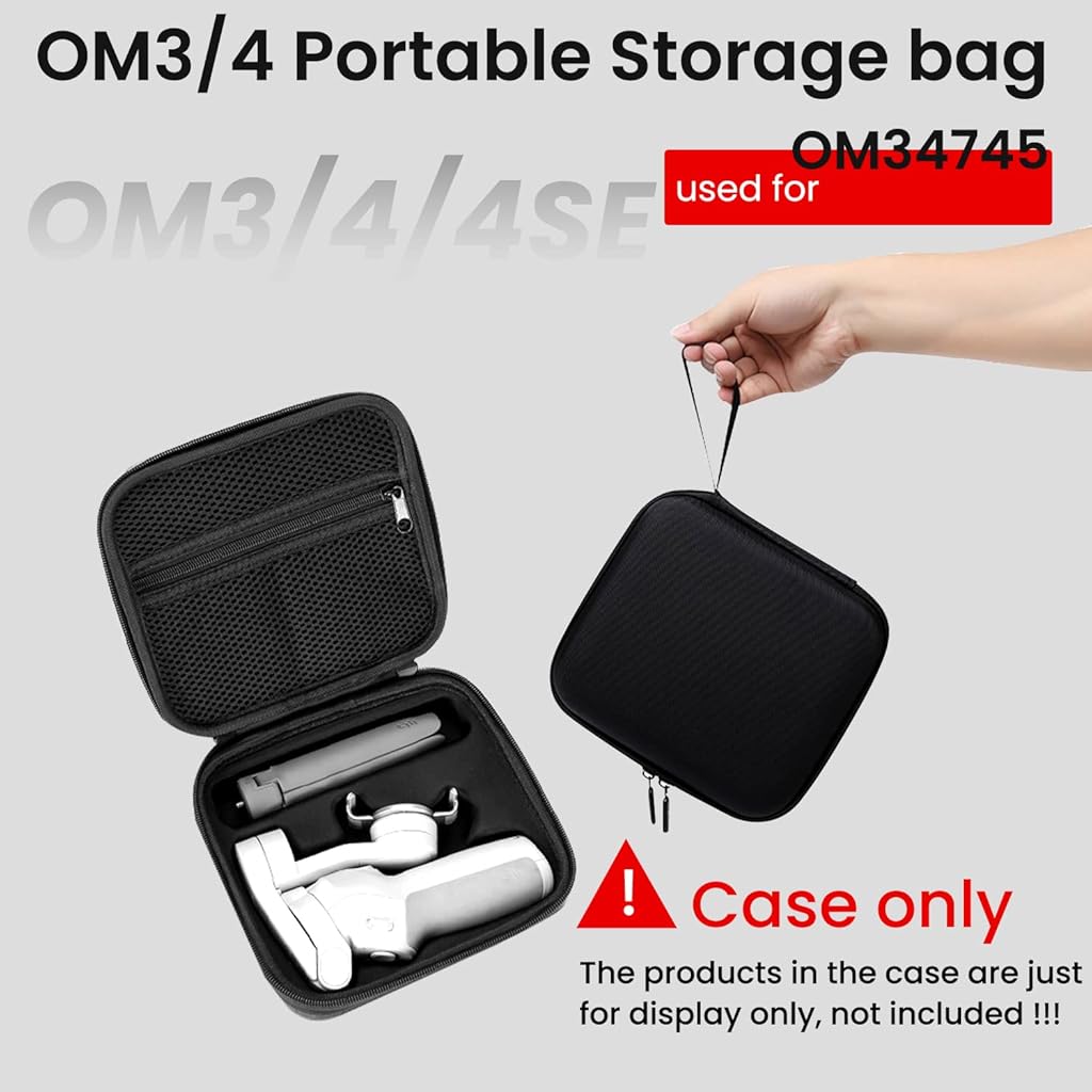 ZORBES® Stabilizer Storage Bag For Dji Osmo Mobile 3, Hard Case Shell Dji Osmo Case Dji Om 4 Se Gimbal Case Dji Case Portable Phone Stabilizer Carrying Case For Dji Osmo Mobile 3/ Mobile 4/ Om 4 Se