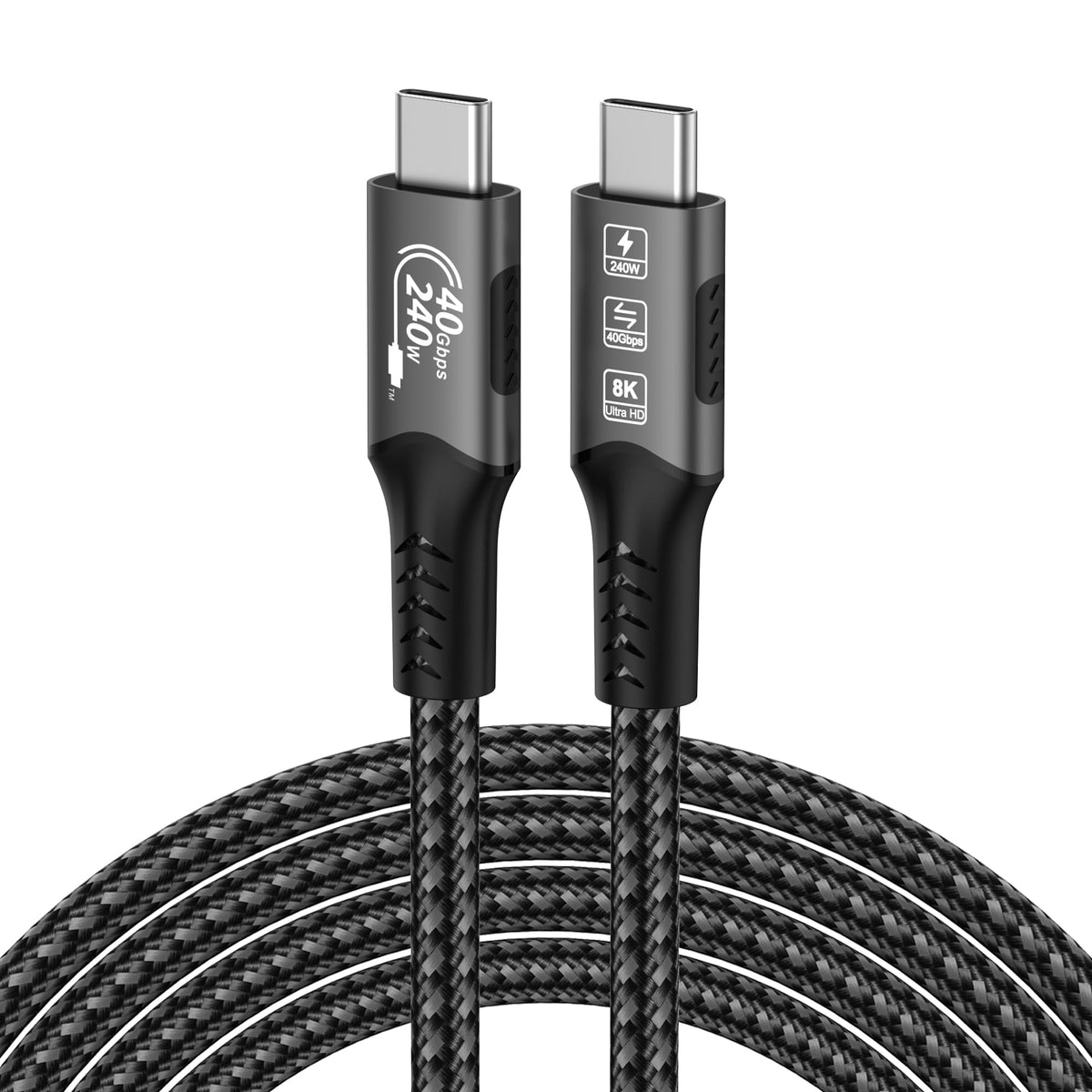 Verilux® TYPE C to TYPE C Cable, 3.3ft/1M Nylon Braided USB C Charging Cable PD 240W Fast Charging Cable Data Cable, Support 40Gbps Fast Data Sync & 8K Video Output, Universal Data Cable