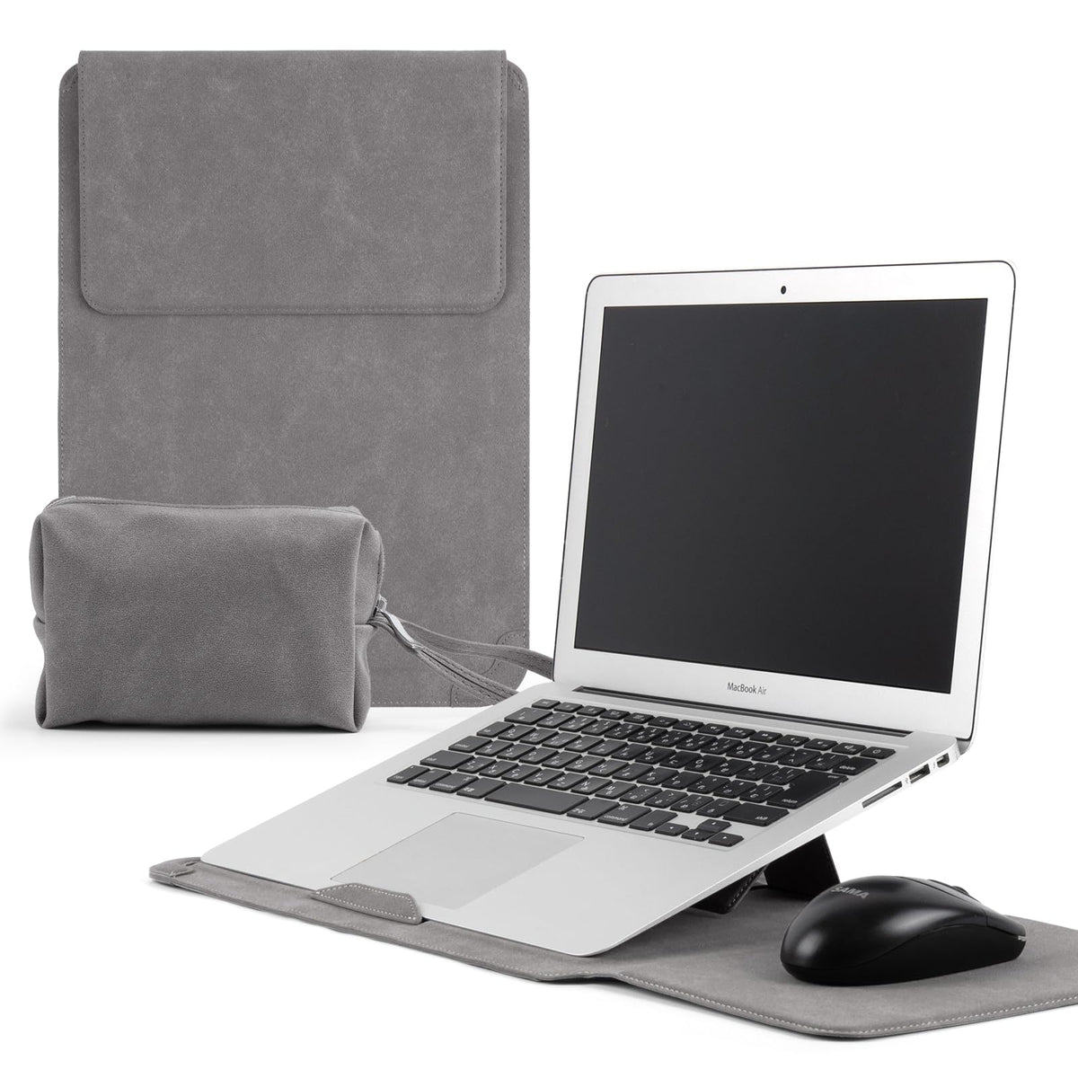 ZORBES® 13-14 Inch Laptop Sleeve Case Leather Magnet Closure with Stand Function Protective Bag for MacBook Air Pro HP Dell Lenovo Surface