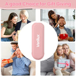 Verilux Folding USB Fan for Travel with 1500mAh Battery and Dual Soft Blades | 4 in 1 Design