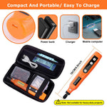 Verilux Rotary Tool Kit for DIY Crafts with 5 Speeds and 58 Accessories | Cordless USB Charging Design