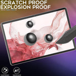 ZORBES® 2 Pack Tempered Glass Screen Protector for Samsung Galaxy Tab S7 2020/Galaxy Tab S8 2022/Galaxy Tab S9, Tempered Glass Screen Guard HD Anti-glare 9H Hardness Tempered Glass Film, 11 Inch