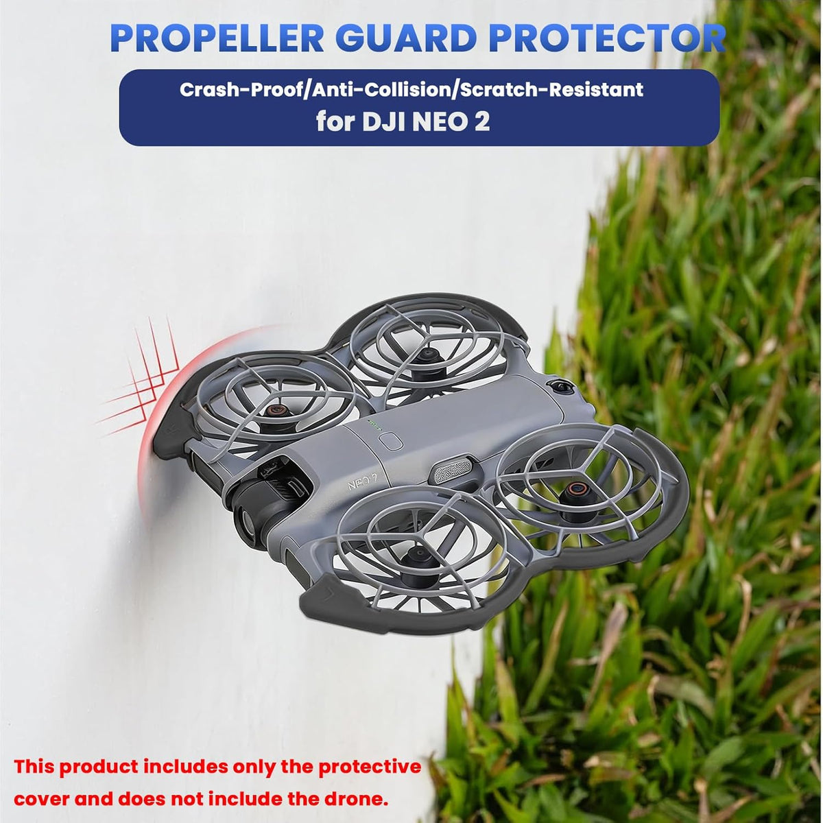 ZORBES® Propeller Guards for DJl Neo 2 Drone, Anti-Collision Drone Propeller Bumper Cover, Lightweight TPE Protective Guards Snap-on Shockproof Frame Bumper Guards
