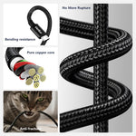 Verilux Type C to Micro USB Cable for Fast Charging with 9.8 ft Length and Nylon Braided Design