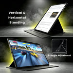 ZORBES® Compatible with Galaxy Tab S11 Ultra, 14.6'' Acrylic Tablet Cover with PU Screen Guard, 360 ° Rotatable Built in Tablet Holder, Adjustable Viewing, Stylus Pen Slot Design