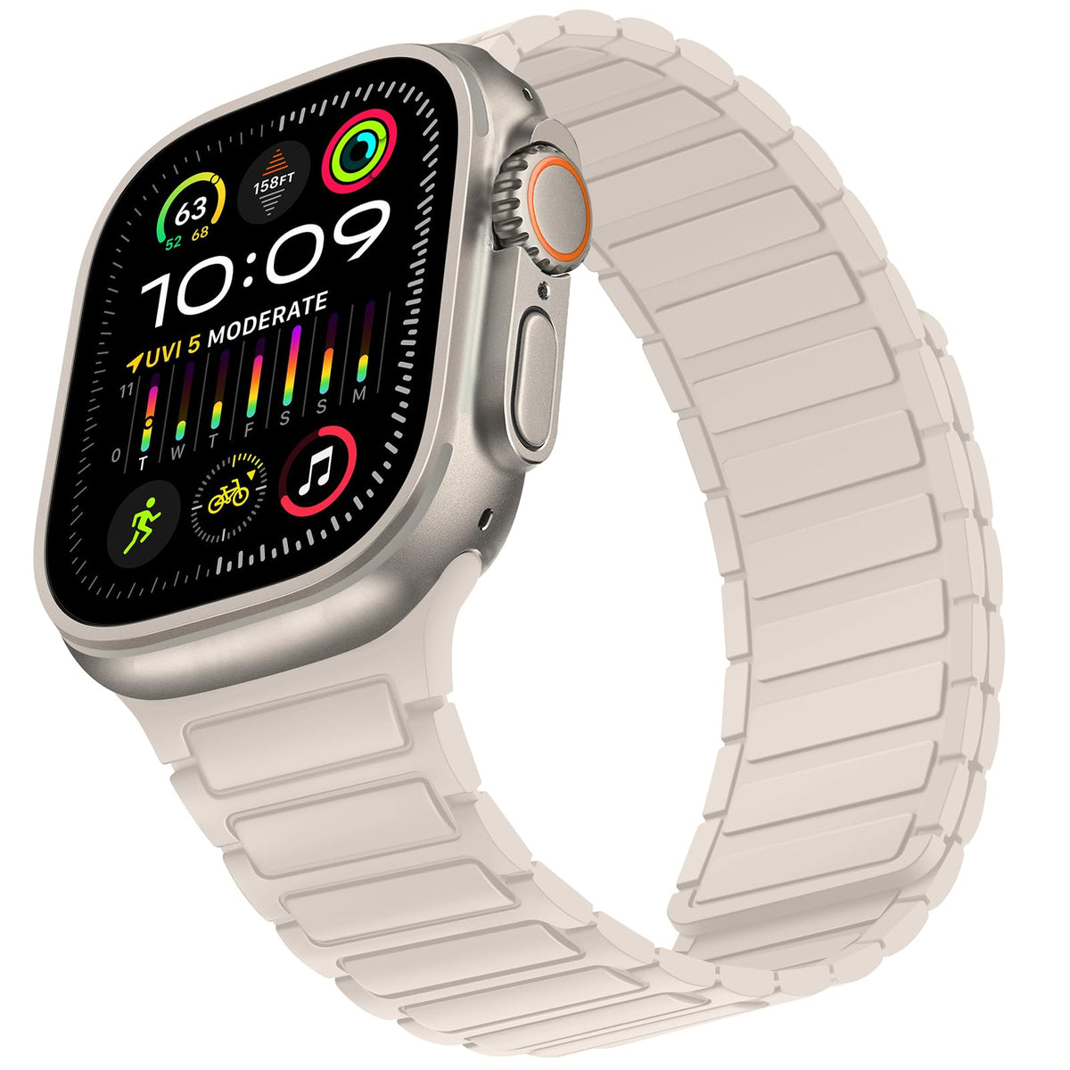 ZORBES® Band Compatible with Watch Band 49mm 45mm 44mm 42mm, Soft Silicone Replacement Wristband Designed for iWatch Ultra 2 Ultra SE Series