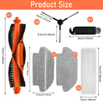 Verilux Sweeping Robot Accessories Set for Vacuum S10 with Main Side Brush Filter and Mop Cloth 3PCS
