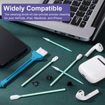 ZORBES® Anti Dust Plug for iPhone Smartphone Port Cleaning Brush Kit Cleaning Micro Swabs Cleaning Brush Tool Kit for Phone Speaker, Charging Plug Metal Anti Dust Plug for iPhone 14/13/12/11