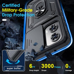 ZORBES® Phone Case for Motorola Edge 5G 2024 Sleek Magnetic Phone Case with Kickstand Ring Phone Holder Shockproof Phone Case for Motorola Edge 5G 2024