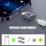 Verilux® 8Pcs USB Adapters Multi Charging Adapters Type C Female to Light-ning Male Micro To Mini USB Adapter Male to Female Converters Universal Adapter Converters for Charging