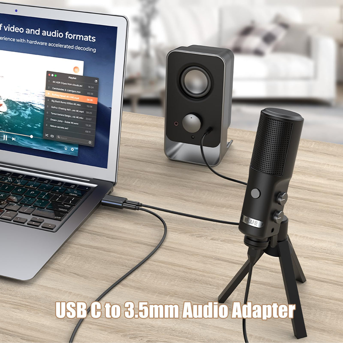 Verilux USB C Sound Card for Stereo Audio and Mono Mic Input | 3.5mm Adapter 2PCS
