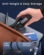 Verilux Type C to Type C Cable for Travel with Magnetic Head Design, 3.3 ft Nylon Braid | 4 in 1 Fast Charging and Data Sync