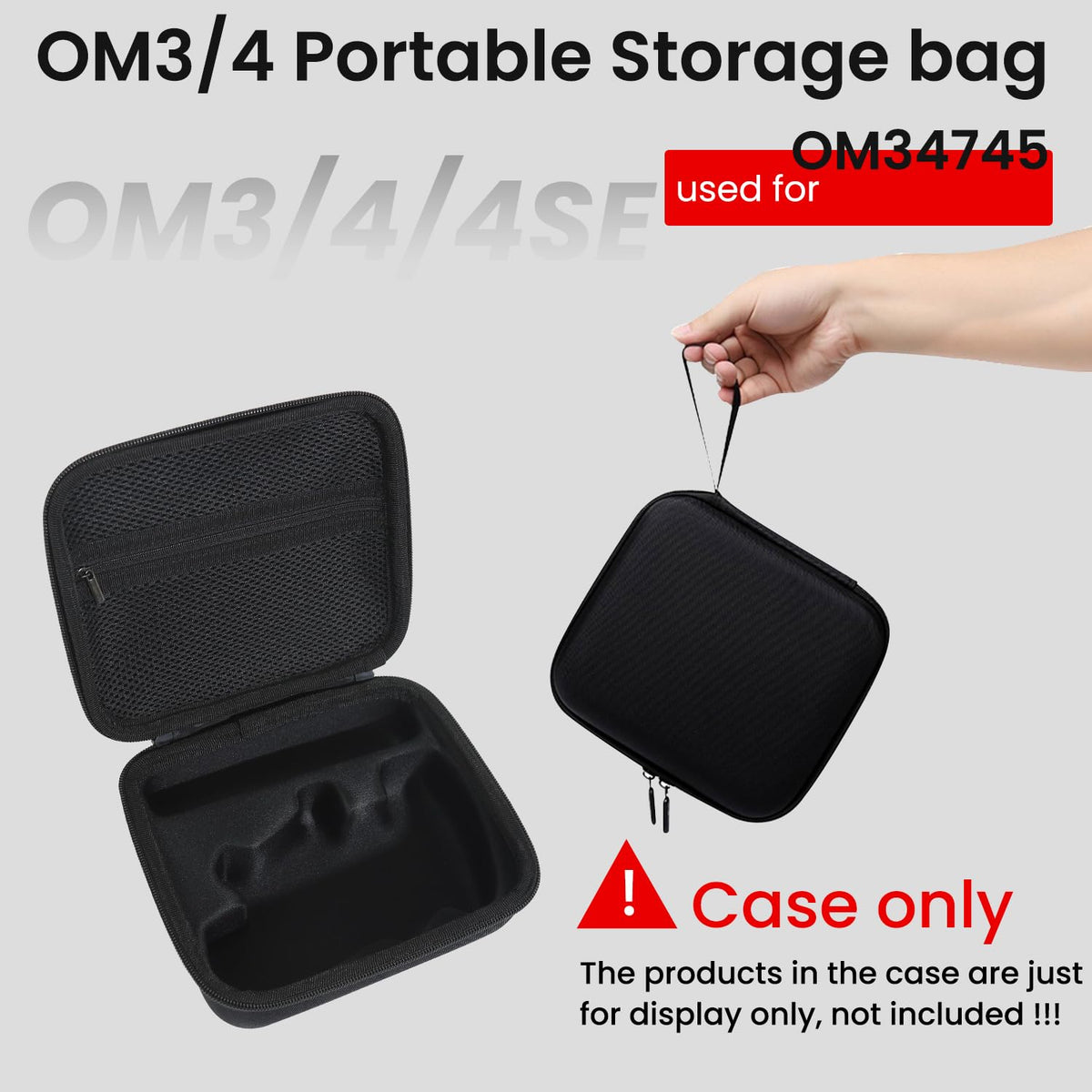 ZORBES® Stabilizer Storage Bag For Dji Osmo Mobile 3, Hard Case Shell Dji Osmo Case Dji Om 4 Se Gimbal Case Dji Case Portable Phone Stabilizer Carrying Case For Dji Osmo Mobile 3/ Mobile 4/ Om 4 Se