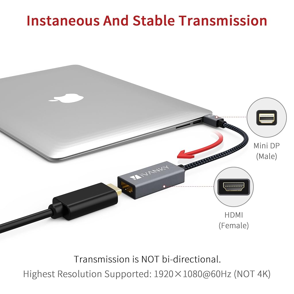 ZORBES® Mini DisplayPort to HDMI Adapter