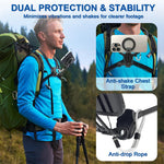 ZORBES® 2-in-1 Magnetic Neck Phone Mount & Chest Harness Adjustable POV Camera Holder for Hands-Free Vlogging Strong Magnetic Phone Grip for Filming, Cooking, Sports, Live Content