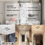 Verilux LED Drop Ceiling Lights with 3 Color Temperatures and Remote Control | 24W Modern Curved Metal Fixture
