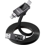 Verilux Type C to Type C Cable for Travel with Magnetic Head Design, 3.3 ft Nylon Braid | 4 in 1 Fast Charging and Data Sync