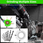 Serplex® Multi Drill Bits Sharpener Attachment Tool for Electric Disc Cutter Angle Grinder Attachment for Sharpening Drill Bits, 20-Slot Design, Drill Bits Sharpening Tool for 2-13mm Dia Drill Bits