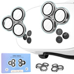 ZORBES® Compatible with Meta/O-culus Quest 3s, 2Pcs Metal Frame VR Headset Lens Cover Protectors, 9H Tempered Glass HD Anti Scratch Lens Guards, Protective Cover Accessories for VR Headset