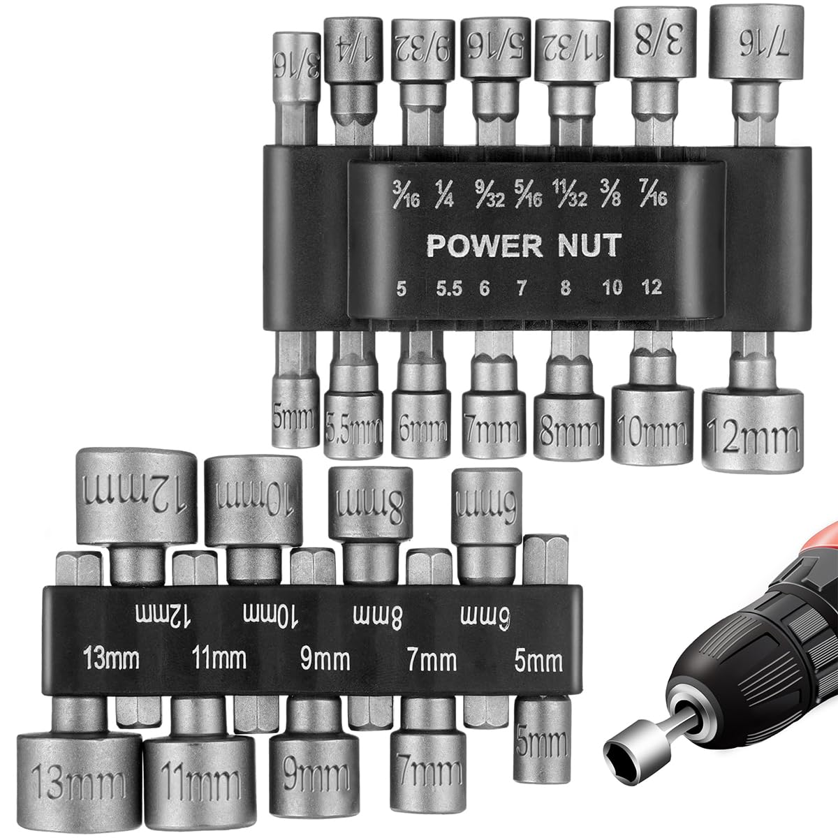 Serplex 23Pcs Nut Driver Bit Set