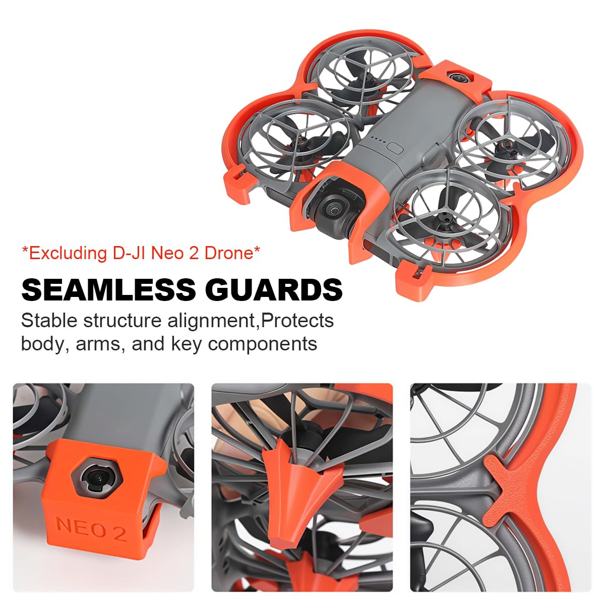 ZORBES® Propeller Guard Full Protection Kit for Neo 2 Accessories,Propeller Guard, Landing Gear,Gimbal Protector & Tail Wing,Anti-Collision Rings Prop Bumper Protective Frame Cover