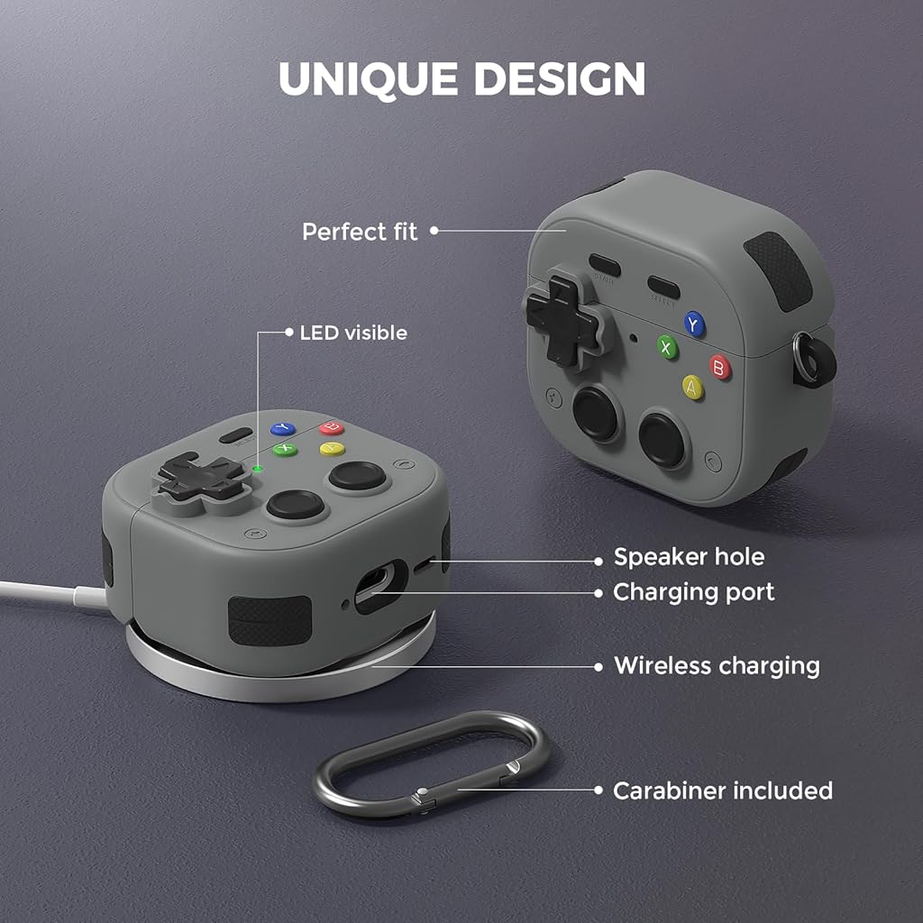 ZORBES® Game Console Design for AirPods pro 2 Case Cover with Secure Lock