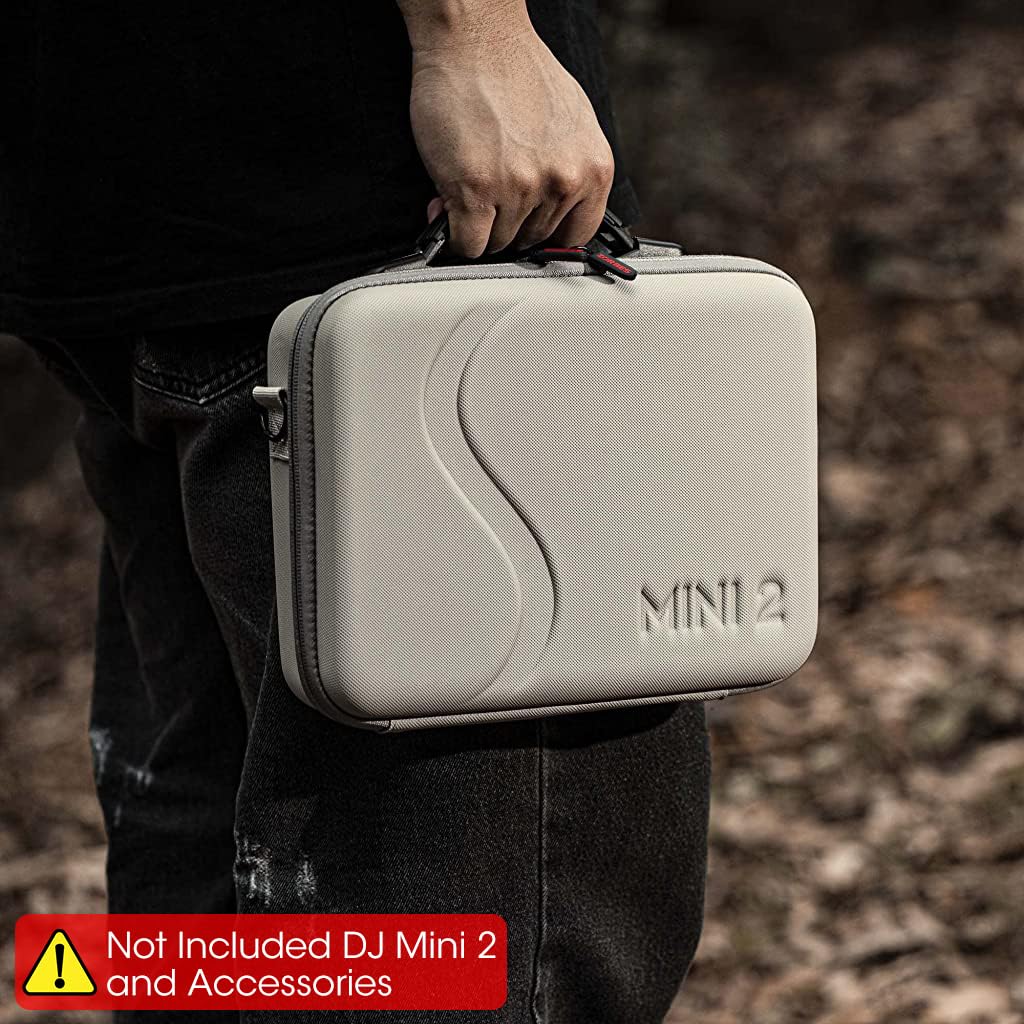 ZORBES® Carrying Case for DJI Mini 2, Portable Compact Storage Bag Hard Case Set with Strap Storage Travel Case Compatible with DJI Mini 2 Pro and Drone Controller, Case Only Not Include DJI Product